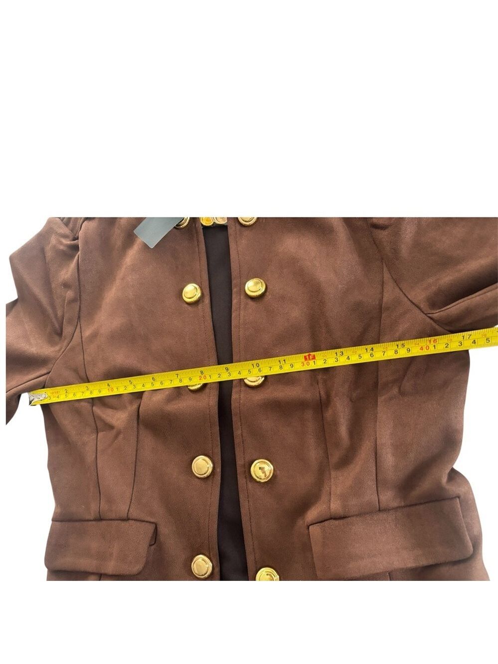 Allegra K Brown Open Front Jacket - Picture 8 of 12